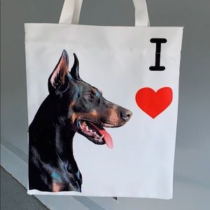Doberman Art Canvas Bag